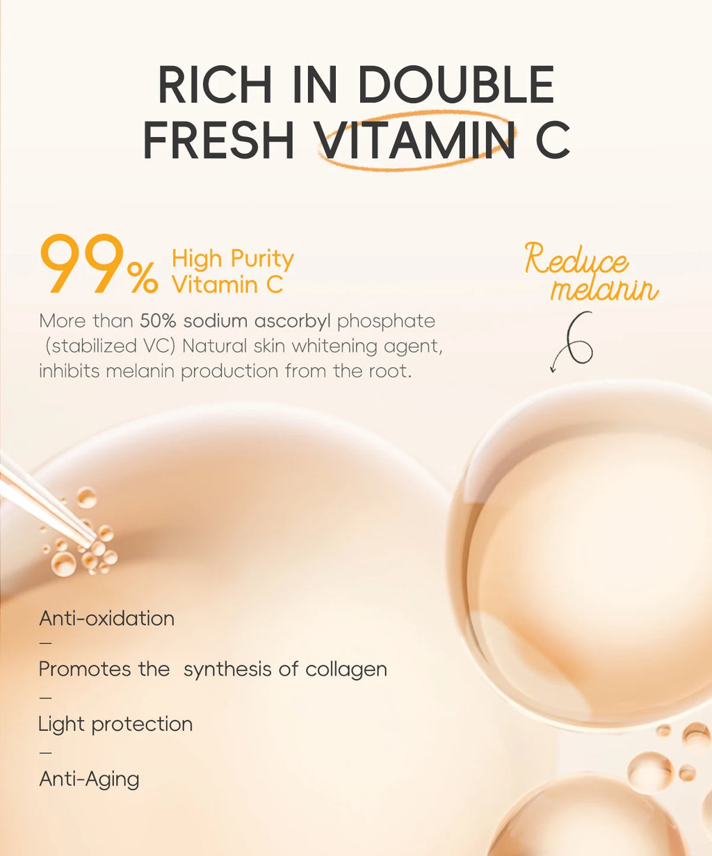 LAIKOU Vitamin C Skincare Set – 5-Piece Brightening Routine for Even Tone, Hydration & Smooth, Radiant Skin
