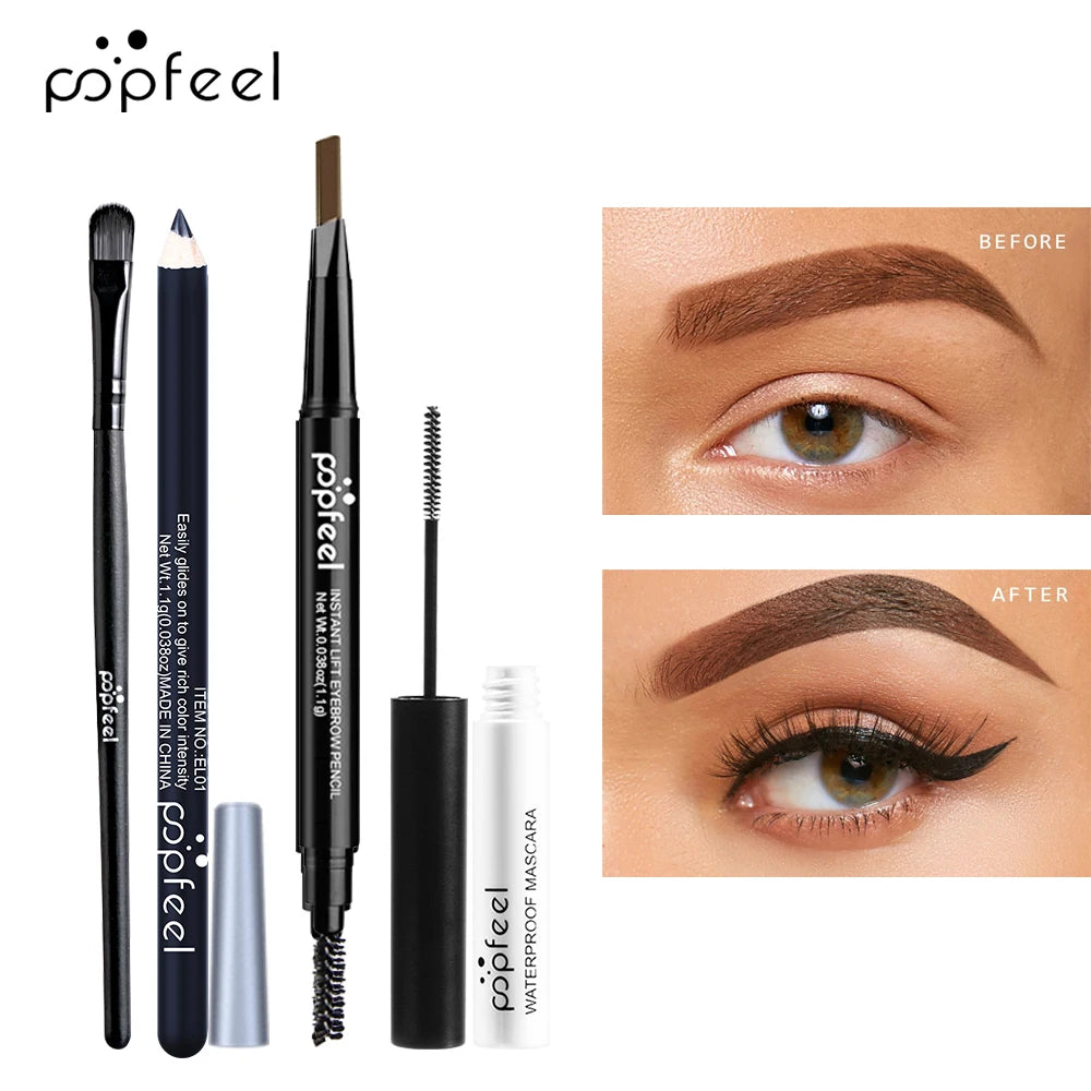 Complete Eye Makeup Set — Eyeshadow Palette, Eyeliner, Mascara & Eyebrow Pencil | All-in-One Kit | Perfect Gift for Her