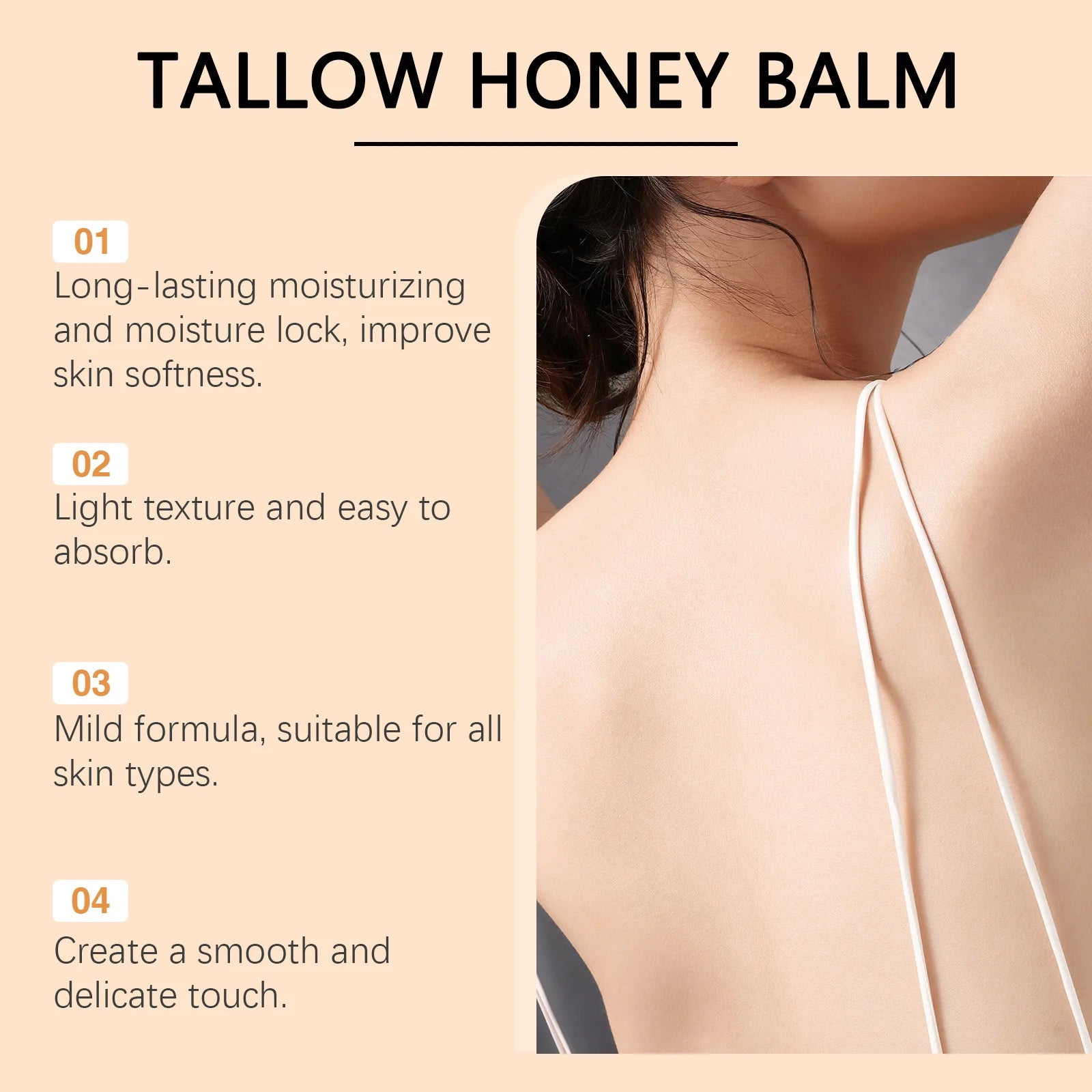 Tallow & Honey Glow Balm — Hydrating Face & Body Cream for Firmer Skin, Fading Fine Lines & Lasting Radiance