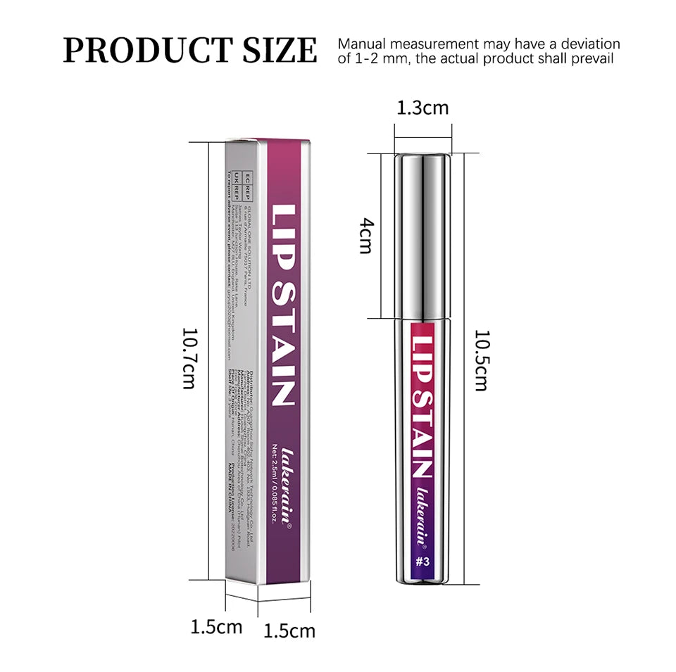 Peel-Off Lip Stain Tint — Long-Lasting, Waterproof & Transfer-Proof | Natural Pink Color | Non-Stick Cup