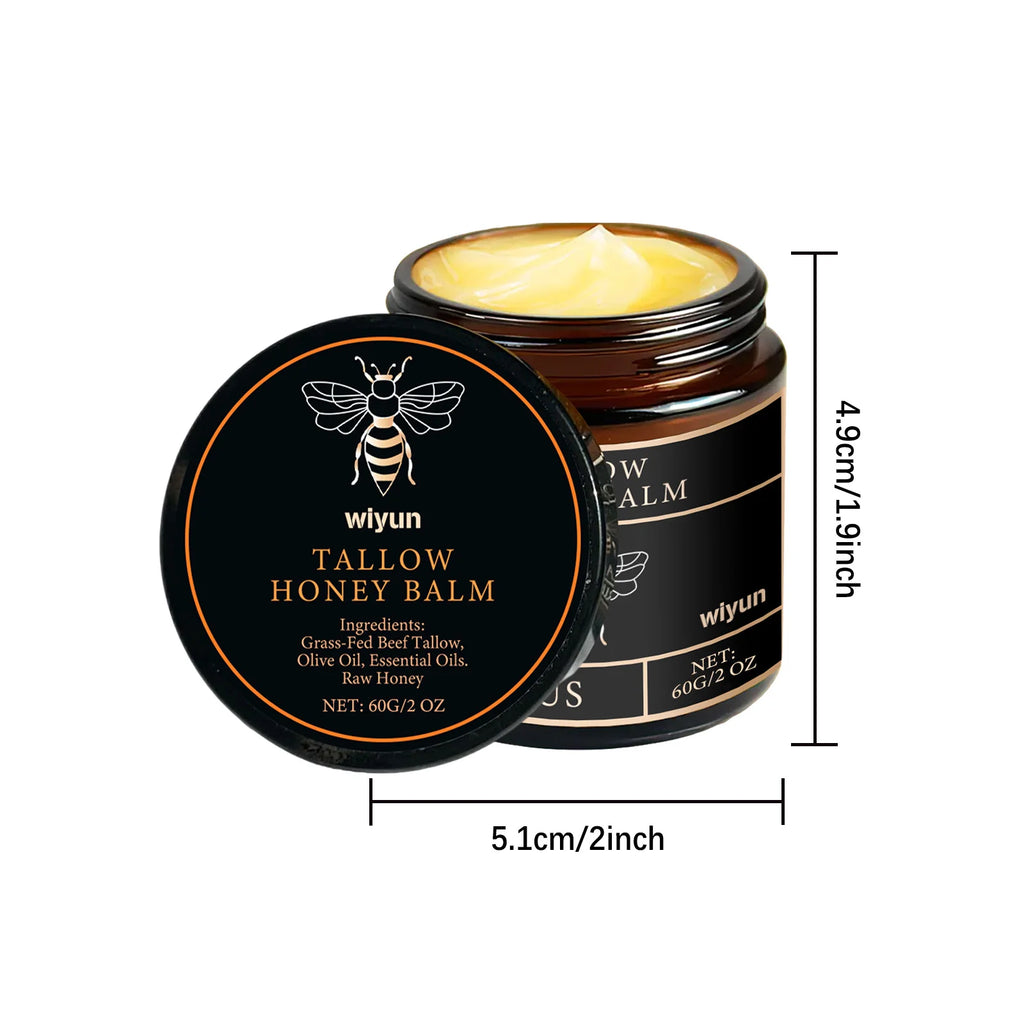 Tallow & Honey Glow Balm — Hydrating Face & Body Cream for Firmer Skin, Fading Fine Lines & Lasting Radiance