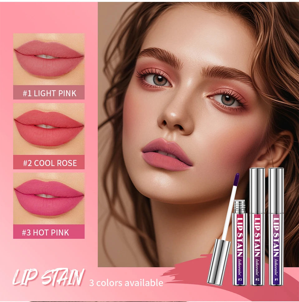 Peel-Off Lip Stain Tint — Long-Lasting, Waterproof & Transfer-Proof | Natural Pink Color | Non-Stick Cup