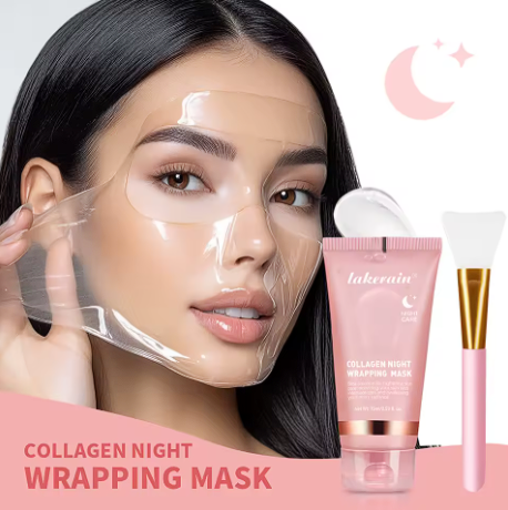 Collagen Overnight Peel-Off Face Mask — Hydrating & Brightening Korean Skincare for Fine Lines & Dryness
