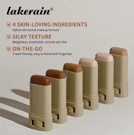 Skin Tint Foundation Stick — Moisturizing, Buildable Coverage Concealer & Smoothing Base | Lightweight Non-Sticky Formula